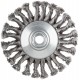 Корщетка-колесо с наклоном, гайка М14, стальная витая проволока 125 мм (39035)