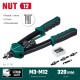 Резьбовой двуручный заклепочник NUT-12, М3–М12, в кейсе KRAFTOOL 31183