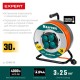 Силовой удлинитель на стальной катушкеEXPERT ПВС 3х2.5 30м 4000Вт IP44 KRAFTOOL 55089-30
