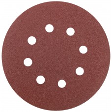 Круги шлифовальные с отверстиями (липучка), алюминий-оксидные, 125 мм, 5 шт. Р 100 (39785)