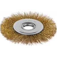 Щетка дисковая для УШМ 125 мм, витая стальная латунированная проволока 0.3 мм MIRAX 35141-125