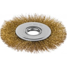 Щетка дисковая для УШМ 125 мм, витая стальная латунированная проволока 0.3 мм MIRAX 35141-125