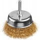 Щетка чашечная для дрели 75 мм, витая стальная латунированная проволока 0.3 мм MIRAX 35147-075