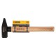 Молоток слесарный, 1000 г, кованый квадратный боек, буковая рукоятка Denzel (10437)