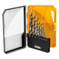 Набор сверл по металлу, 1-10 мм, Р6М5-TiN, Golden Tip, 10 шт Denzel (723001)