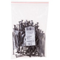 Саморезы черные по гипроку к дереву 4,2 х 75 100 шт Фасовка (22275-0)