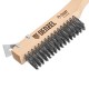 Щетка зачистная 4-х рядная, проволока из нержавеющей стали с деревянной ручкой скребок, EFP// Denzel (74847)