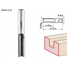 Фреза пазовая прямая 10?25 мм хвостовик 8 мм ЗУБР Профессионал 28780-10-25