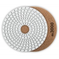 Круг алмазный гибкий шлифовальный АГШК 100 мм, №3000, мокрое шлифование ЗУБР Профессионал 29866-3000