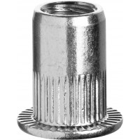 Стальные резьбовые заклепки с насечками М12, стандартный бортик, 80 шт ЗУБР Профессионал 31317-12