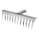 Грабли, нержавеющая сталь, 290 мм, 12 витых зубьев, без черенка, Сибртех (61753)