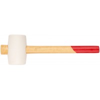 Киянка резиновая белая, деревянная ручка 45 мм ( 225 гр )