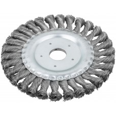 Корщетка-колесо, посадочный диаметр 22,2 мм, стальная витая проволока 150 мм (39105)