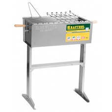 Стационарный мангал 300 x 600 x 800 мм, 6 шампуров, 1 решетка, поддон для угля KRAFTOOL 68320