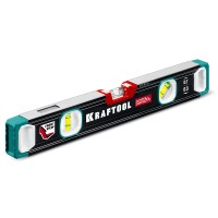 Сверхпрочный уровень A-RATE CONTROL, 400 мм, точность 0.3 мм/м, с инновационным зеркальным глазком KRAFTOOL 34986-40