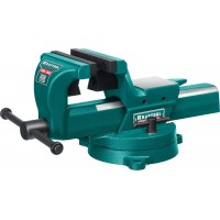 Кованые стальные тиски FORGE--130/150, с регулировкой компенсации люфта KRAFTOOL 32700-150