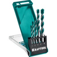 Набор сверл по керамограниту Keramo, 5 шт: 4-5-6-8-10 мм, с твердосплавной пластиной KRAFTOOL 29175-H5