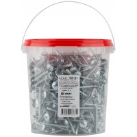 Саморезы для листовых пластин, наконечник-сверло 4,2 х 41 (фасовка Ведро 500 шт) (22841-6В)