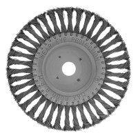 Щетка для УШМ 200 мм, посадка 22.2 мм, плоская, крученая проволока 0.5 мм Matrix (74638)