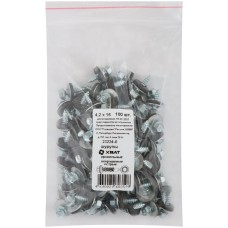 Шурупы кровельные остроконечные некрашенные 4.2 х 16 100 шт Фасовка (23224-0)