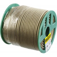 Трос стальной 5 мм, L 100 м, в полимерной оболочке STAYER 30410-50