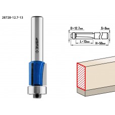 Фреза кромочная 12.7?13 мм с нижним подшипником хвостовик 8 мм ЗУБР Профессионал 28728-12.7-13