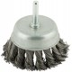 Корщетка чашечная, со шпилькой, стальная витая проволока 65 мм (38477)