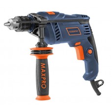 Дрель ударная 710 Вт; 0-3000 об/мин; ключевой патрон 1,5-13 мм; 2 кг; антивибрационная ручка; резиновые вставки MAX-PRO 85067