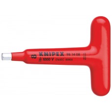 Отвёртка VDE с Т-образной рукояткой, с внешним шестигранником, 8 мм, длина 120 мм, диэлектрическая (KN-981408)