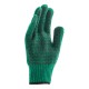 Перчатки трикотажные усиленные, гелевое ПВХ-покрытие, 7 класс, зеленые Сибртех (68184)
