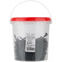 Саморезы черные по гипроку к металлу 4,2 х 75 (фасовка Ведро 250 шт) (22675-4В)