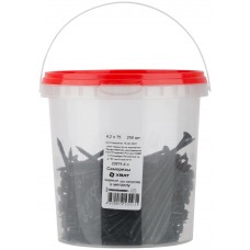 Саморезы черные по гипроку к металлу 4,2 х 75 (фасовка Ведро 250 шт) (22675-4В)