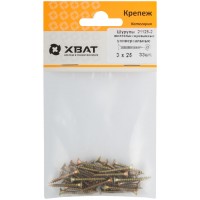Шурупы желтопассированные, универсальные 3 х 25 ( фасовка 33 шт.) (21125-2)