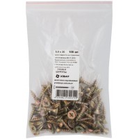 Шурупы желтопассированные, универсальные 5 х 20 100 шт Фасовка (21520-0)