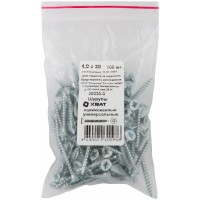 Шурупы оцинкованные, универсальные 4 х 30 100 шт Фасовка (20330-0)