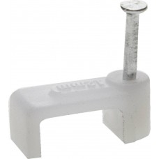 Скоба-держатель прямоугольная с оцинкованным гвоздем 10 мм, 40 шт Профессионал СД-П ЗУБР 45112-10