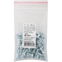 Винт с потайной головкой с полной резьбой оцинкованный DIN 965 5х16 100 шт Фасовка (27772-0)