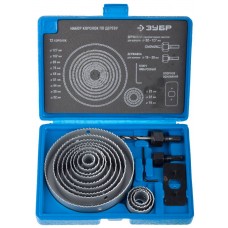 Набор коронок по дереву 12 коронок 19-127 мм ЗУБР 29554-H15