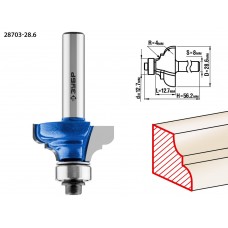 Фреза кромочная калевочная №3 28.6?12.7 мм радиус 4 мм ЗУБР Профессионал 28703-28.6