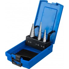 Набор ступенчатых сверл 3–20 мм, 3 шт, сталь Р6М5 ЗУБР Профессионал 29670-3-20-H3_z01  