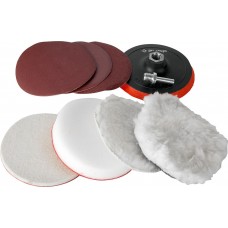 Набор насадок полировальных для дрели/УШМ 7 шт, 125 мм ЗУБР 3591-125-H7