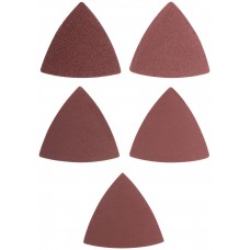 Листы шлифовальные треугольные на тканевой основе, 80 мм, набор 5 шт. (37953)