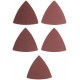 Листы шлифовальные треугольные на тканевой основе, 80 мм, набор 5 шт. (37953)