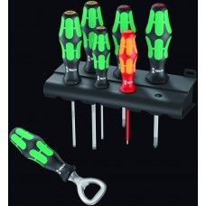 Промо-набор: 350/335/160i/7 Набор отвёрток + подставка + открывалка, 7 пр., PH 1-2, SL 3-4-5.5, SL VDE 2.5 (WE-203775)