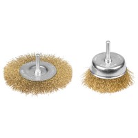 Набор щеток-крацовок для дрели 2 шт, витая стальная латунированная проволока 0.3 мм STAYER Professinal 35150-H2_z01