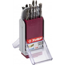 Набор комбинированных сверл 10 шт, 4–8 мм, в супер боксе ЗУБР 4-29704-H10-SB