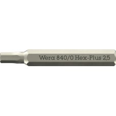 840/0 Micro Hex-Plus Бита с внешним шестигранником, HEX 2.5 x 30 мм, хвостовик шестигранный 5/32