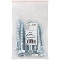 Болт сантехнический 10х80 мм DIN 571, 10 шт 31668-0