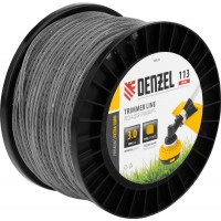 Леска для триммера двухкомпонентная зубчатый квадрат, 3,0мм х 113м, на DIN кат. EXTRA CORD Denzel (96828)