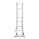 Лестница, 2 х 8 ступеней, алюминиевая, двухсекционная, Сибртех (97908)